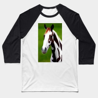 Painted Horse Pony Digital Artwork Baseball T-Shirt